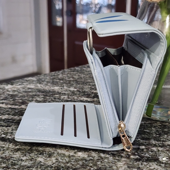 Modern Rabbit Light Blue Tri-fold Wallet - Picture 4 of 6